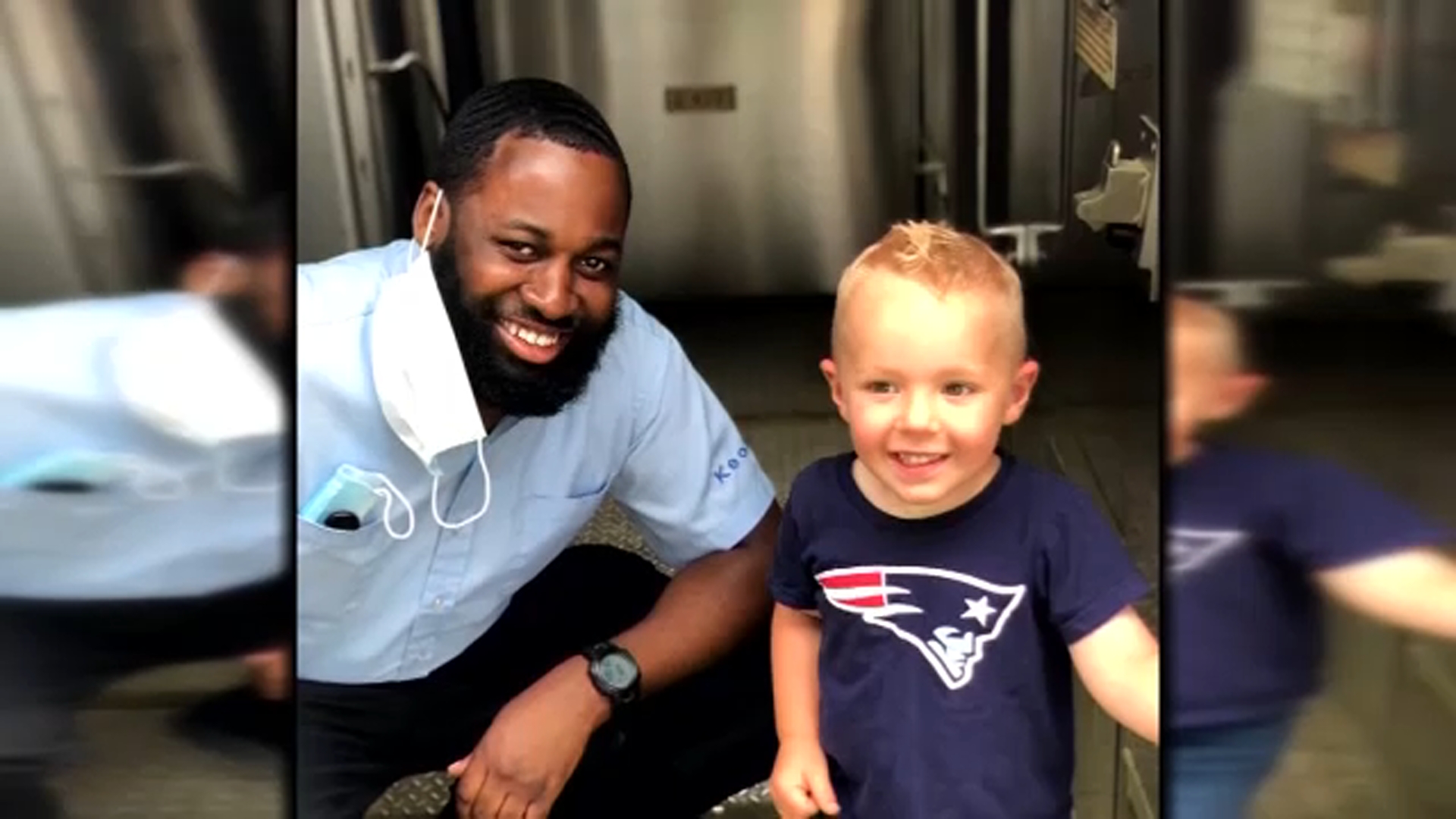 Young boy, train conductor form special bond