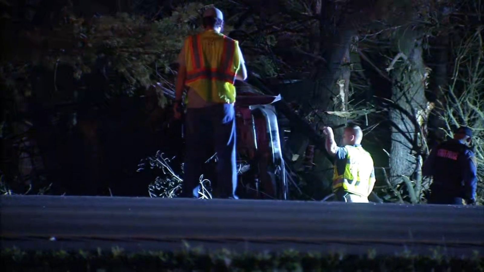 Fiery crash on Atlantic City Expressway in Winslow Township, New Jersey