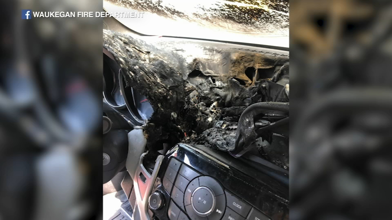 Hot hand sanitizer likely caused Waukegan car fire, officials say
