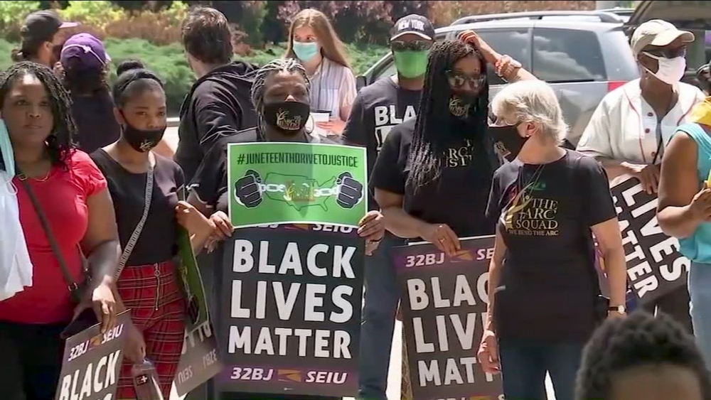 Juneteenth marches, protests underway across the New York area