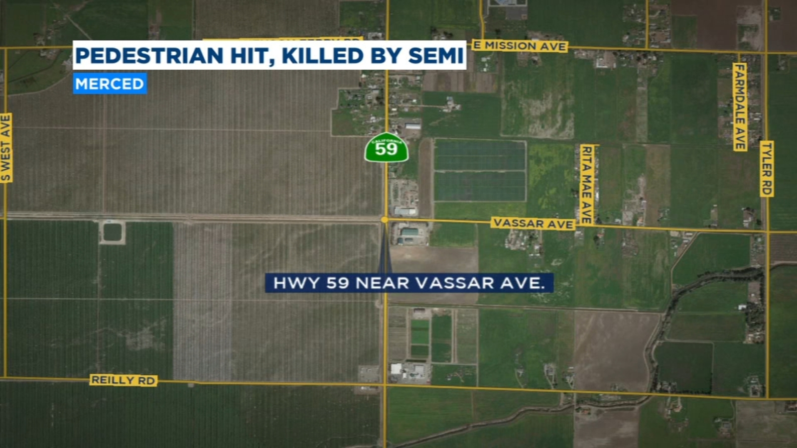 Pedestrian hit and killed by big rig in Merced - ABC30 Fresno