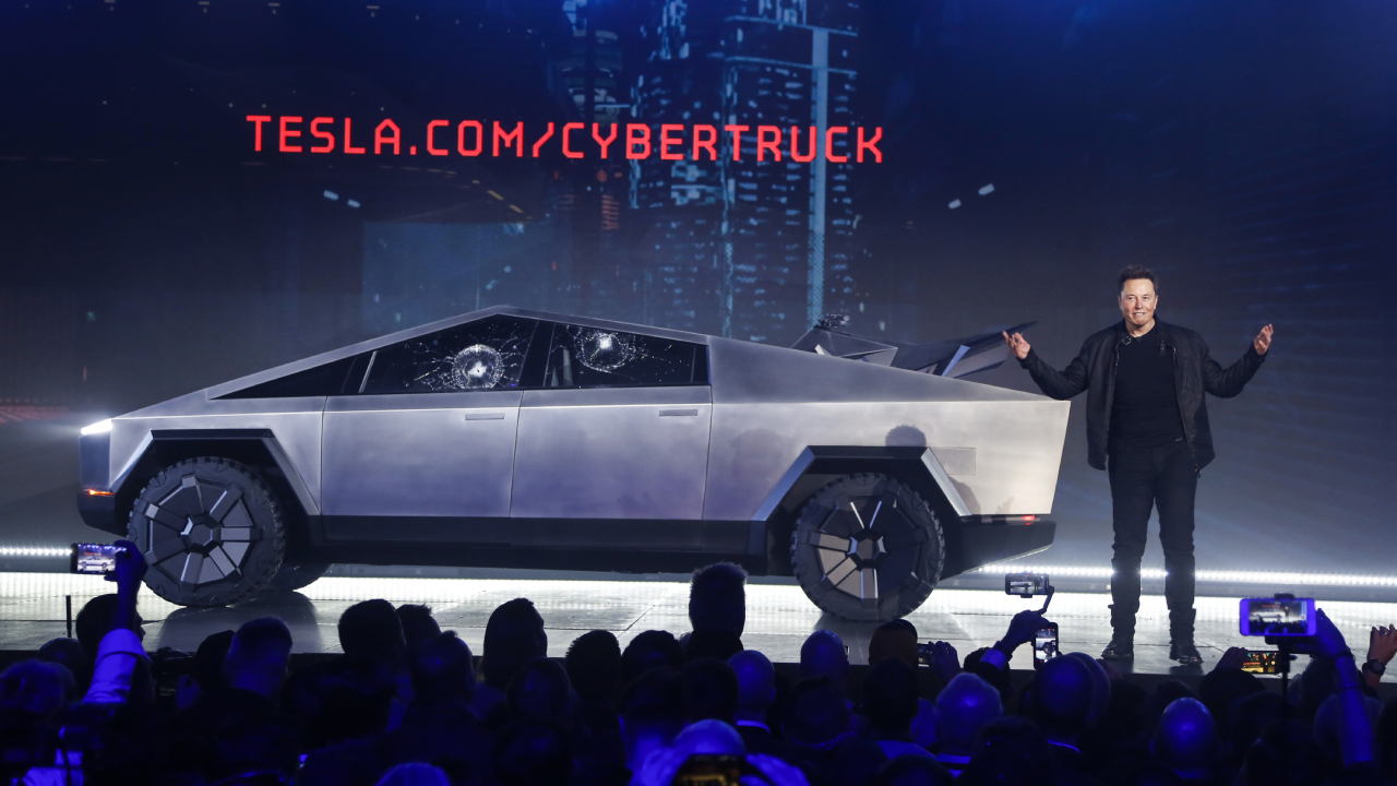 Tesla Cybertruck on display as Petersen Automotive Musuem reopens