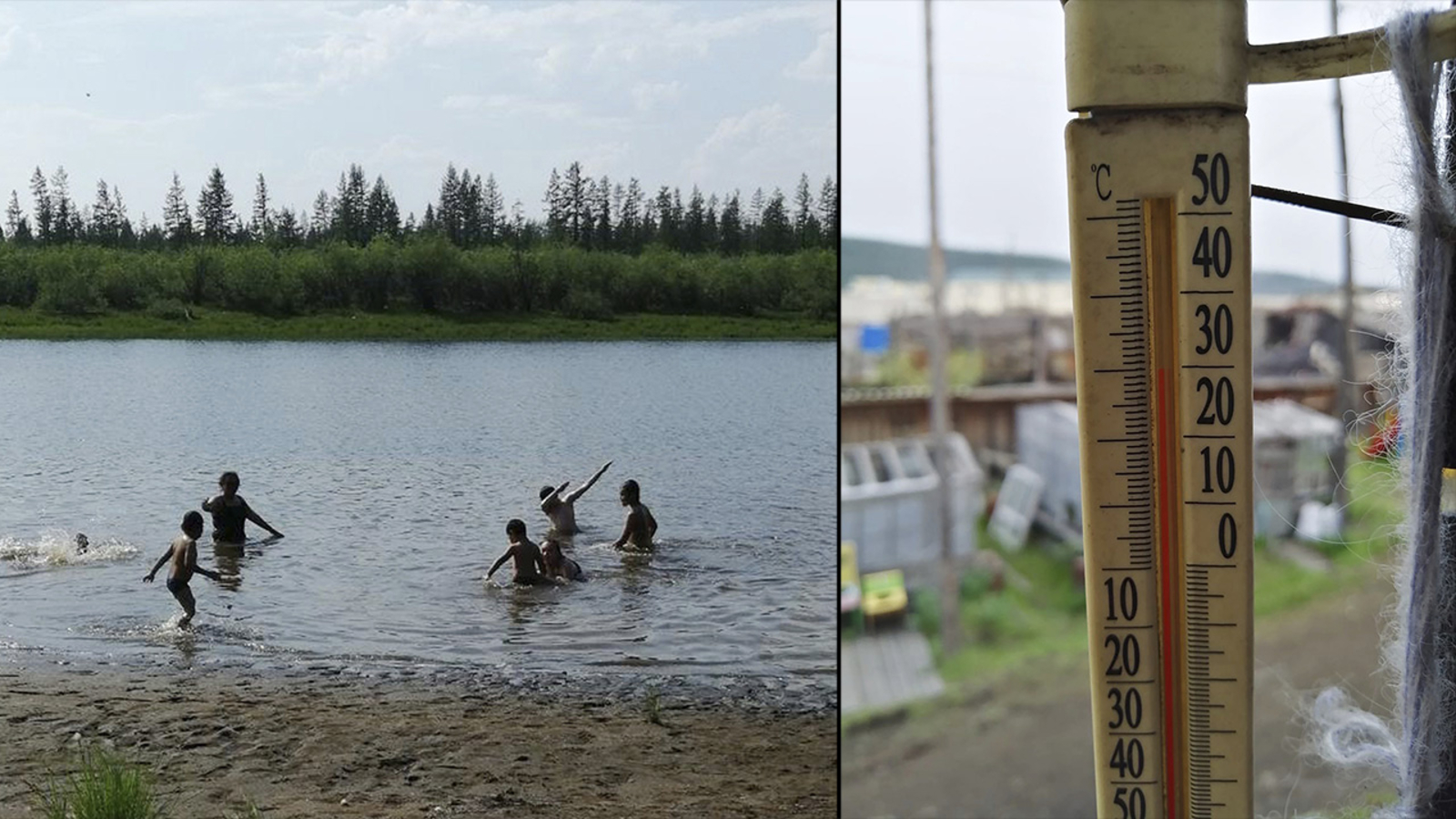 Temperature hits 100 F degrees in Arctic Verkhoyansk in Siberia, Russia