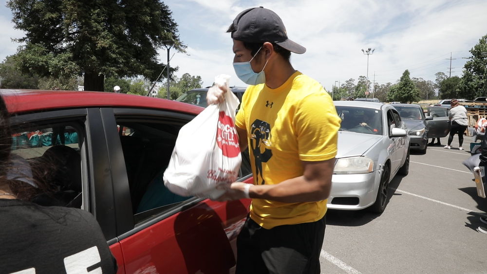 OLE Health hosts a free food giveaway