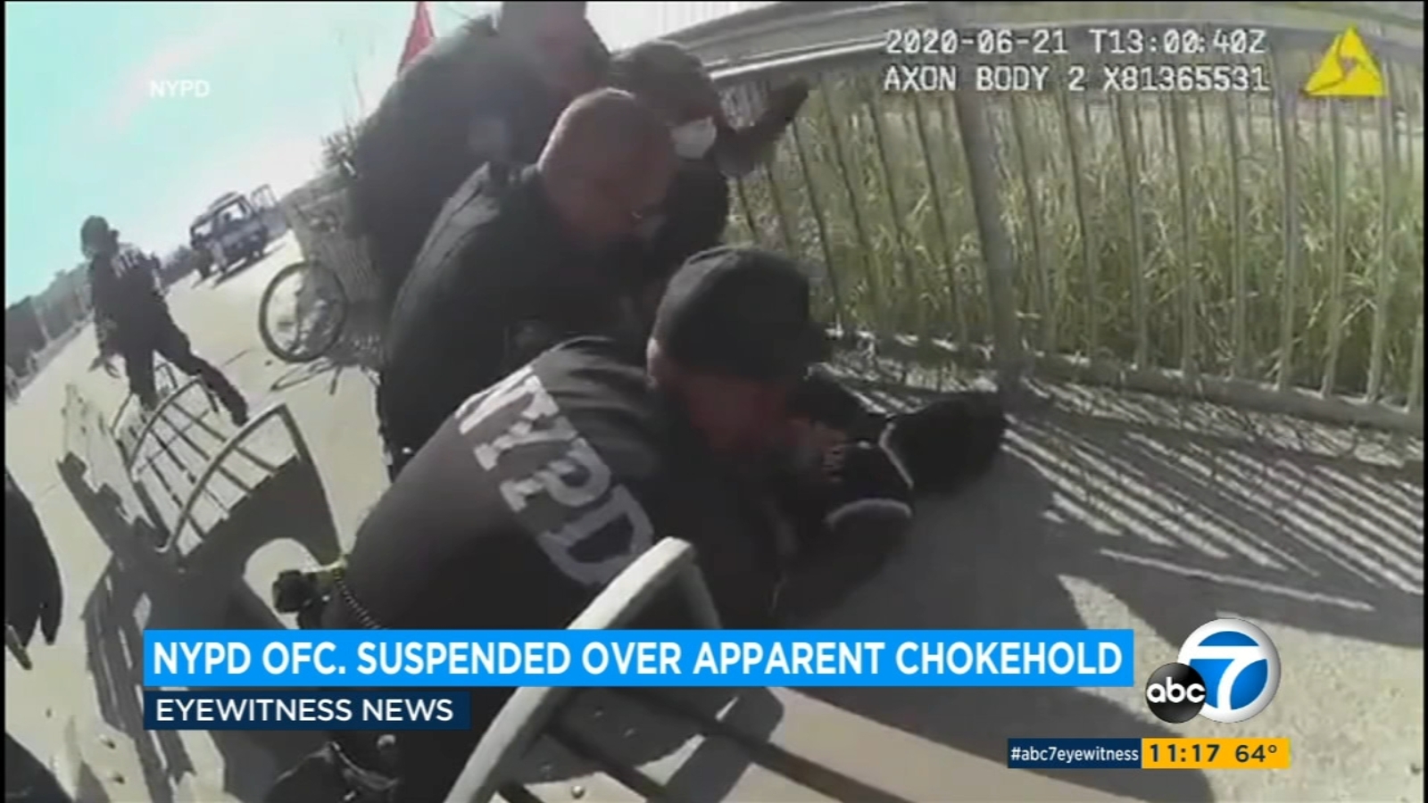 NYPD officer suspended without pay following 'disturbing apparent