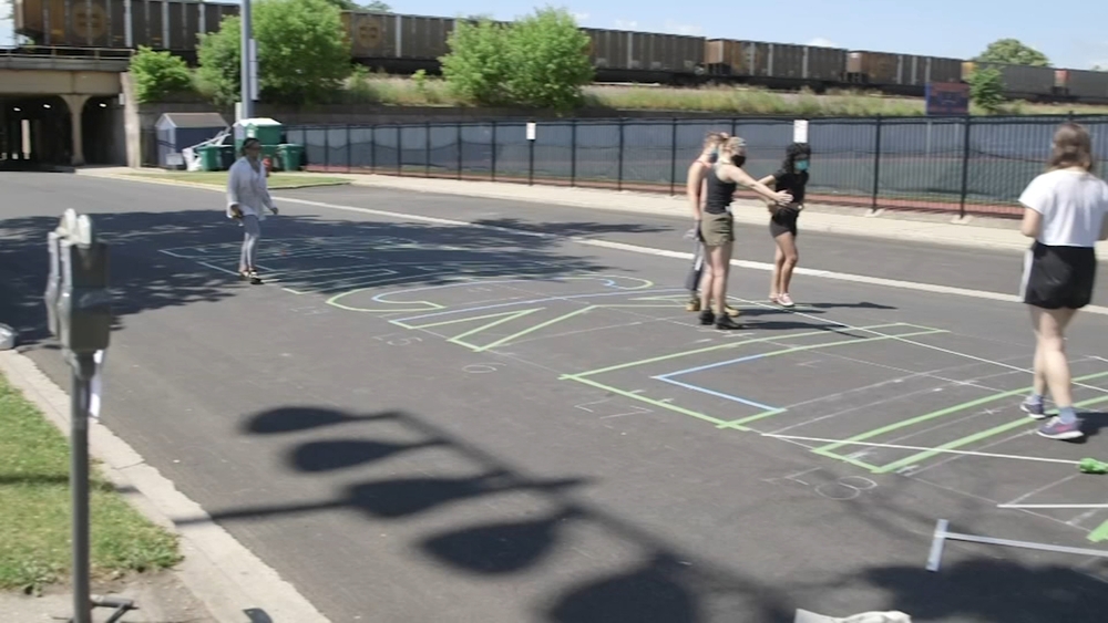 Artists create Black Lives Matter street mural in Oak Park