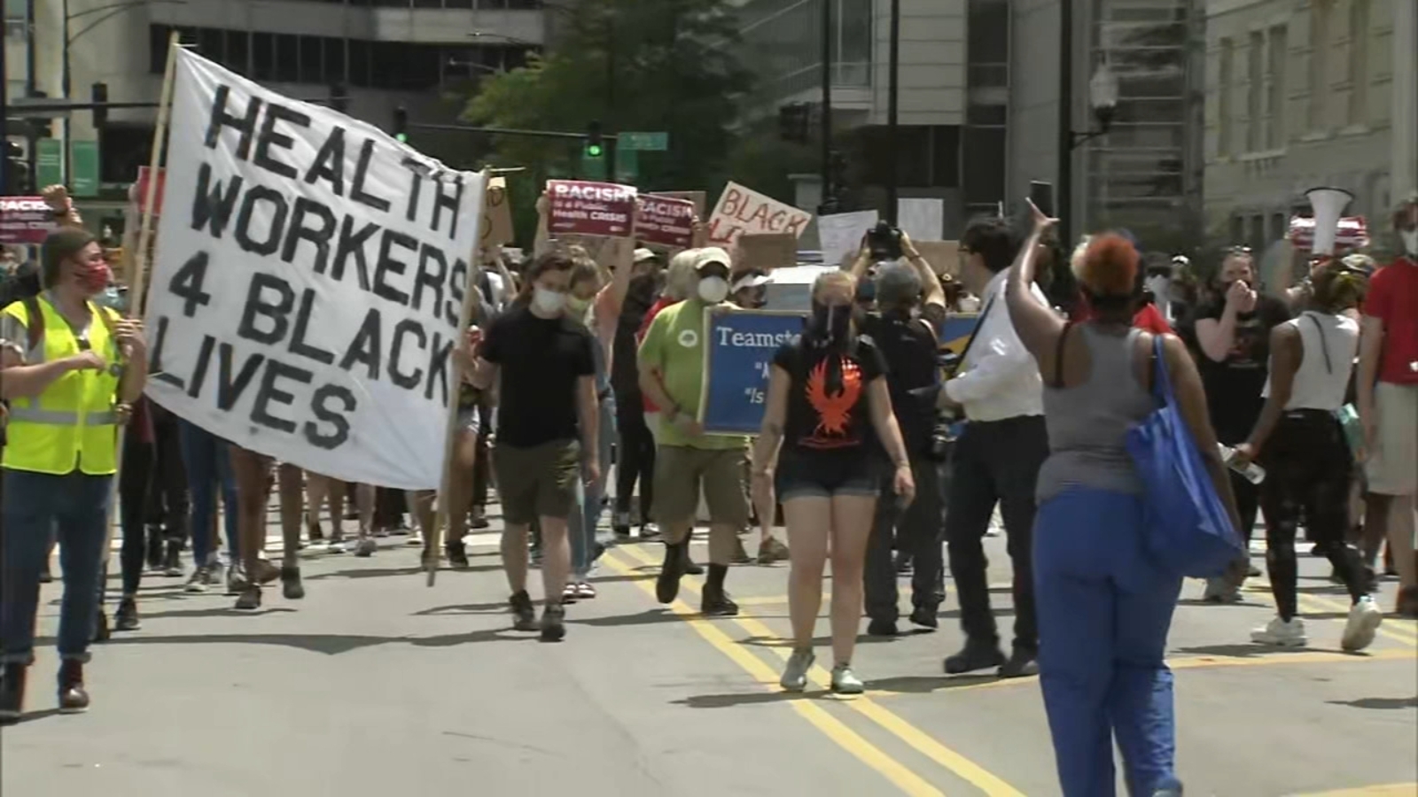 Chicago Protest: Nurses, Union Members March For Racial Equity In 