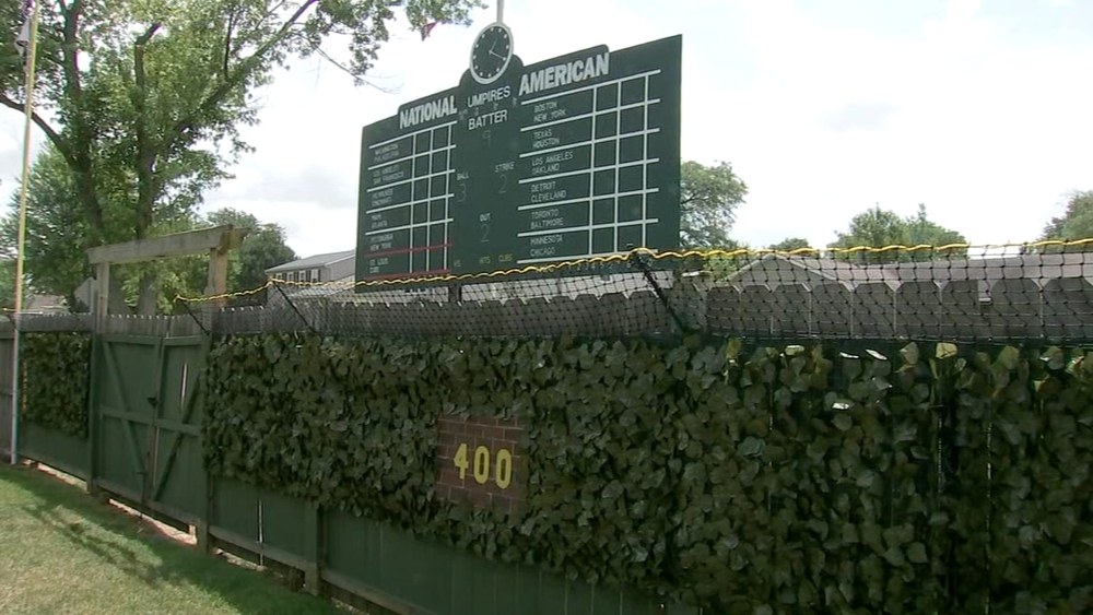 Palatine teen builds wiffle ball Wrigley Field in backyard