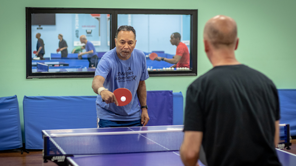 Parkinson patients play ping pong to combat symptoms