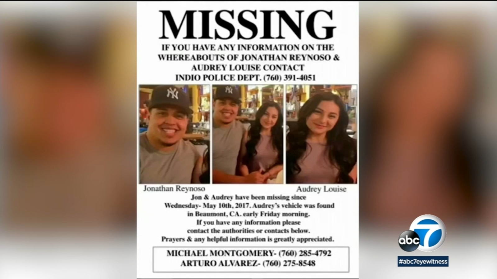 3 Arrested In Murder Of Coachella Valley Missing Couple Audrey Moran And Jonathon Reynoso Abc7 Los Angeles