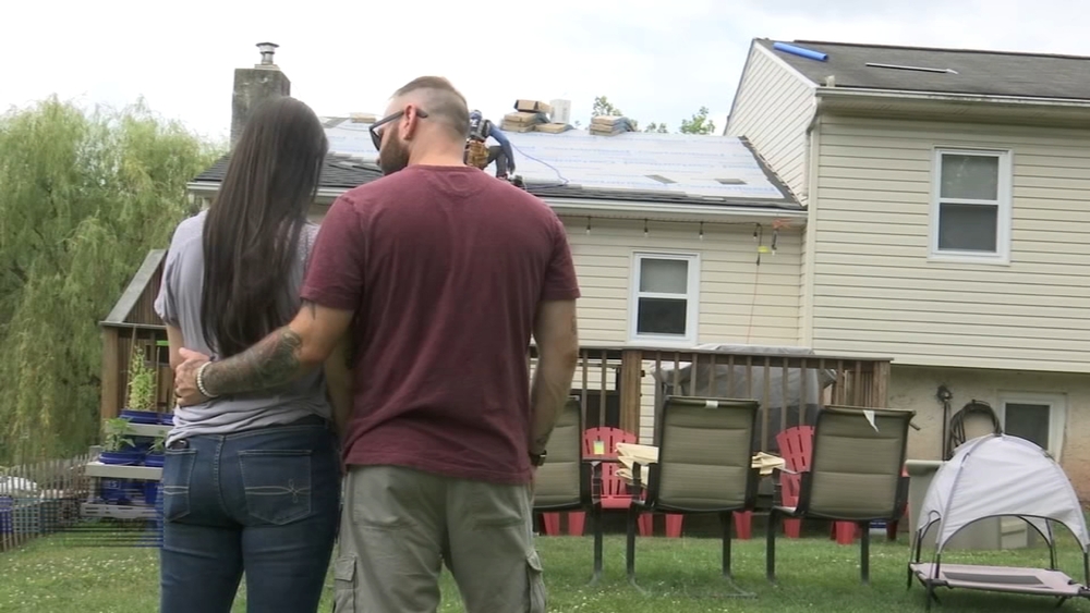 New roof for US Army veteran in Lower Pottsgrove, Pennsylvania