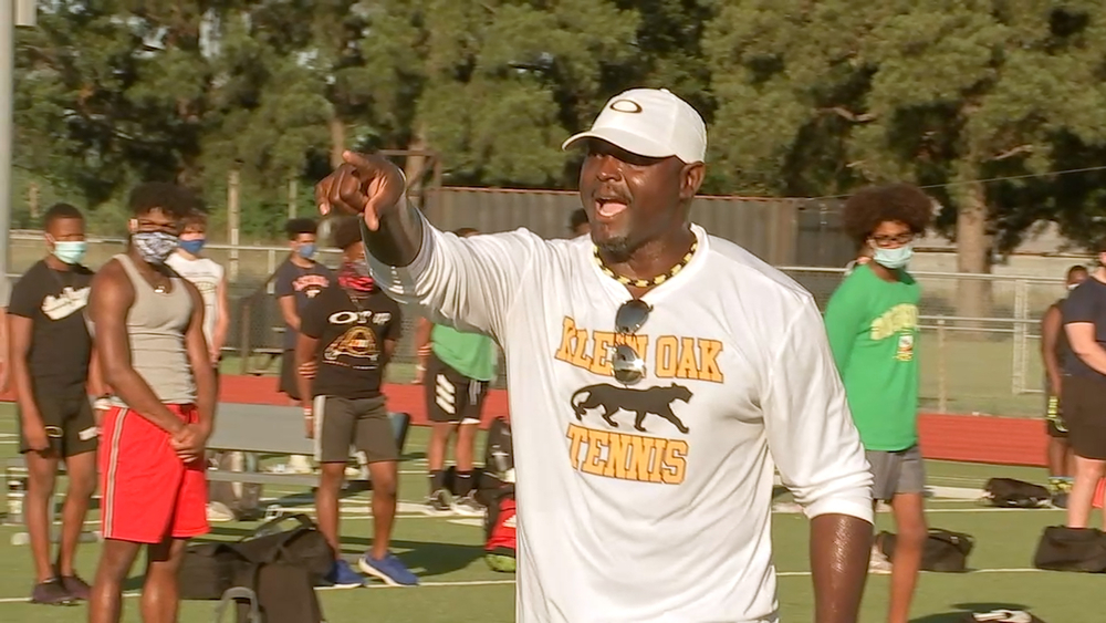Klein Oak Coach gives inspiring speech about race