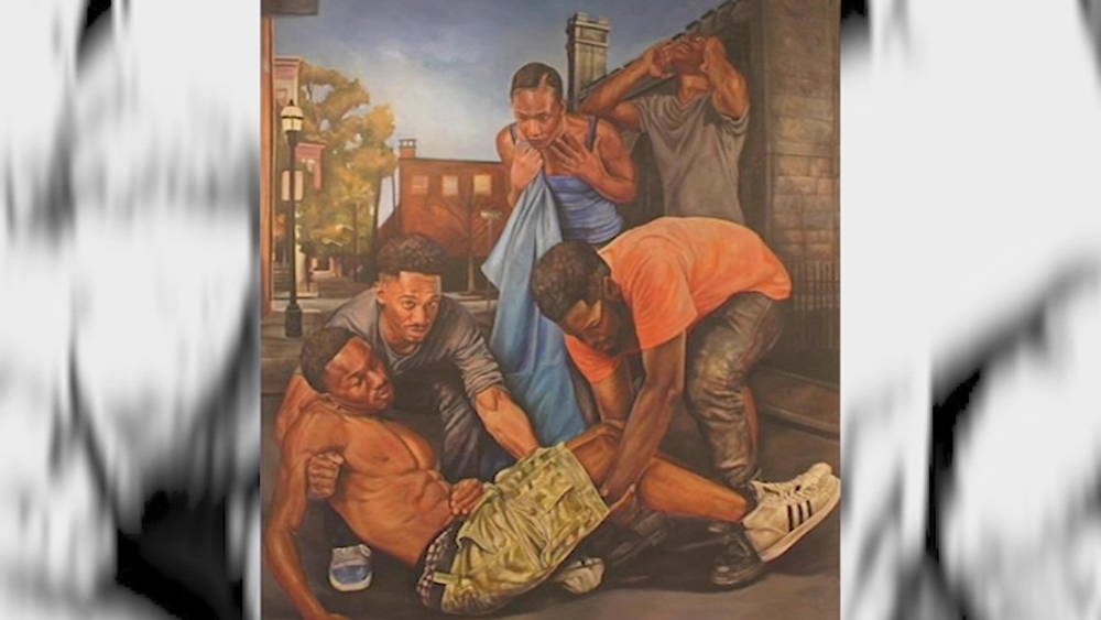 Artist paints Biblical scenes influenced by Black experience