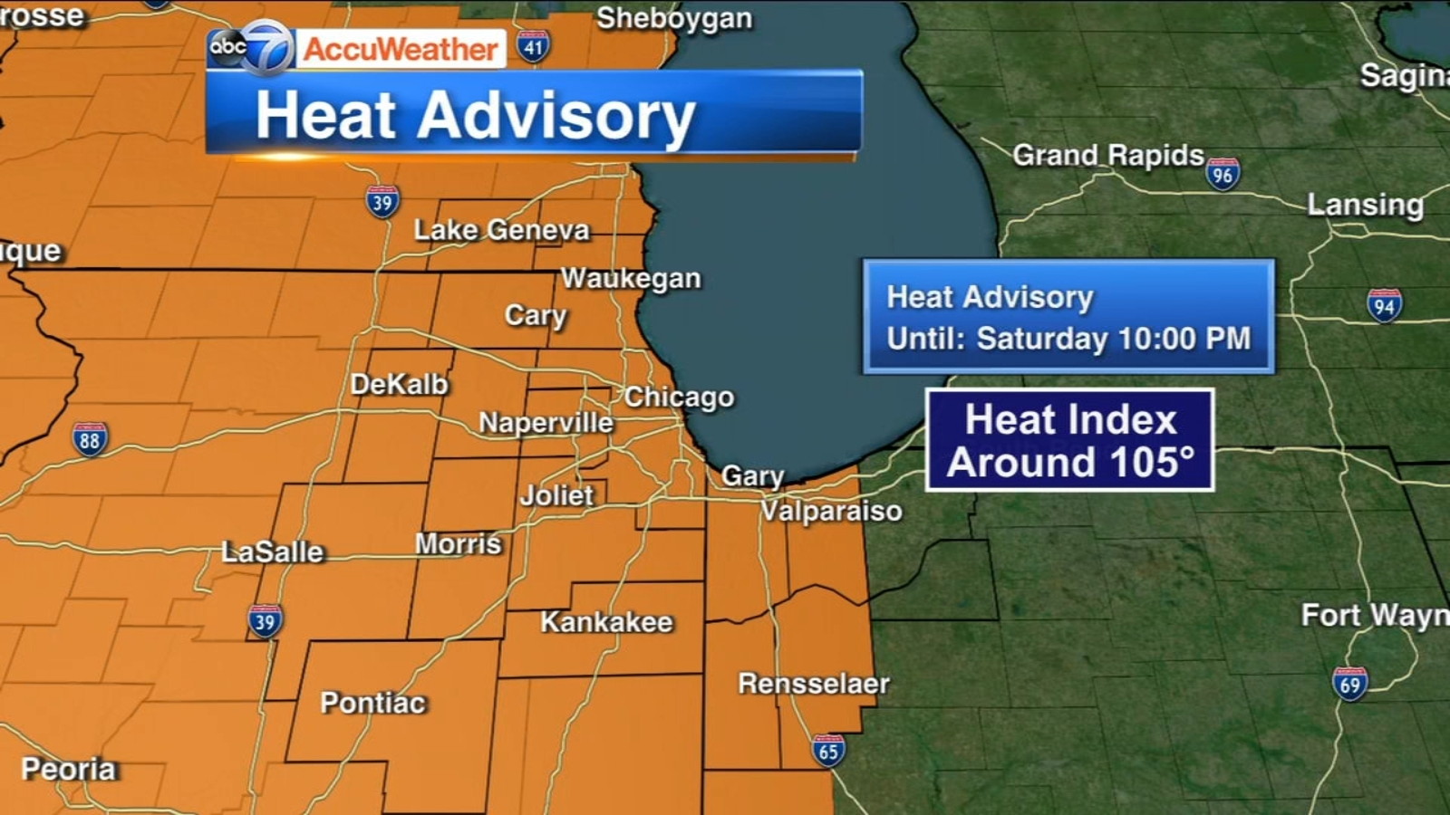 Chicago AccuWeather Sunny, heating up Friday ABC7 Chicago