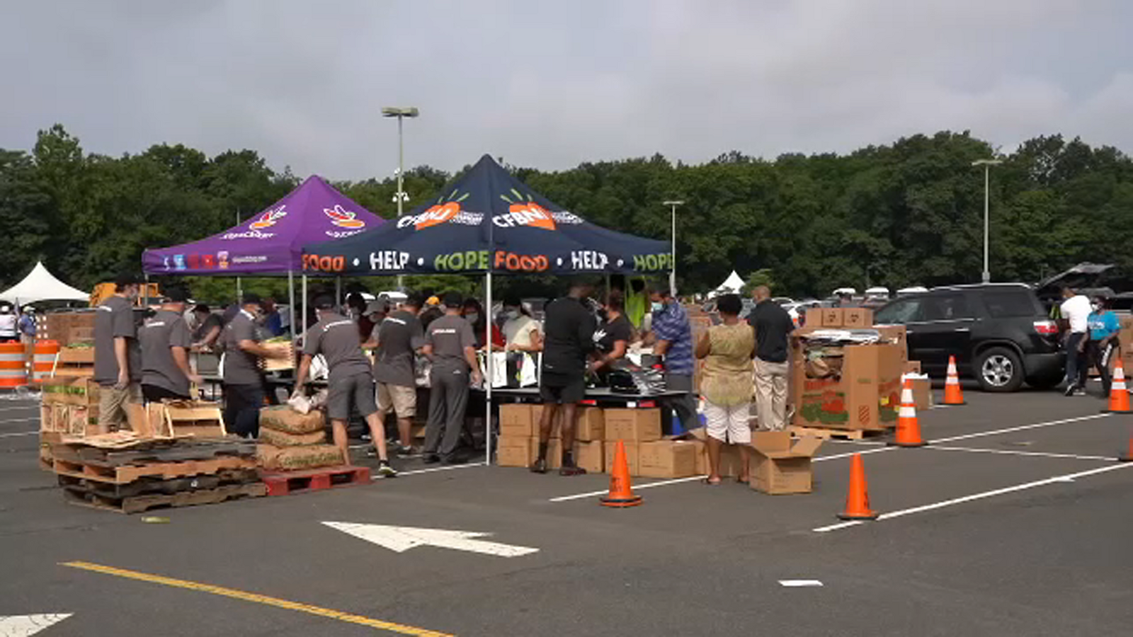 COVID New Jersey 5 tons of food distributed at emergency driveup