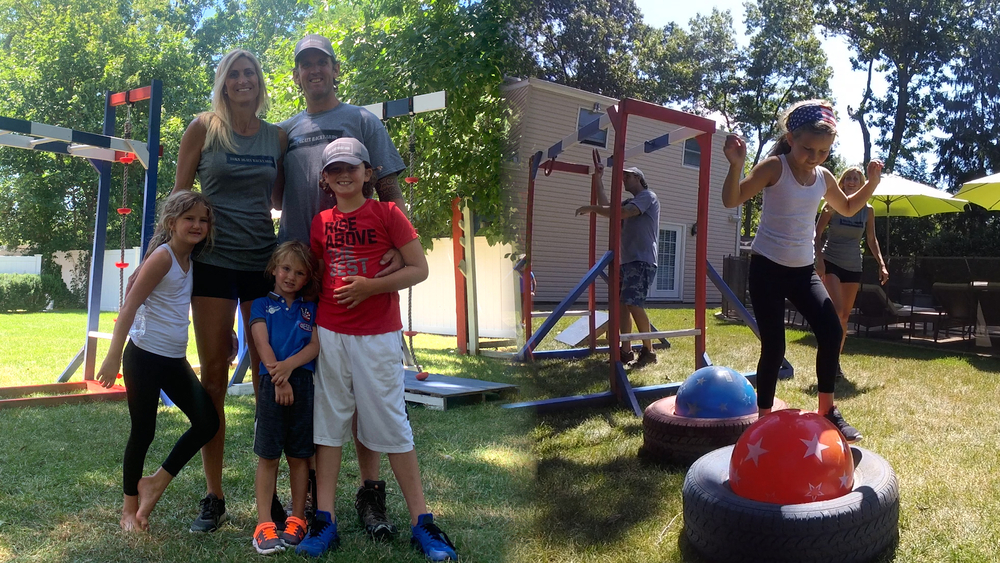 Couple creates custom-made obstacle courses for backyards