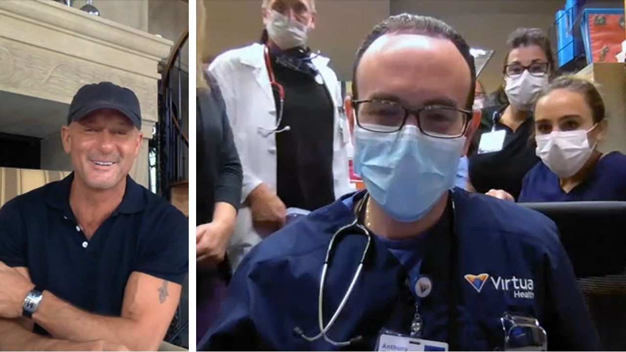 Superstar Tim McGraw surprises New Jersey nurses