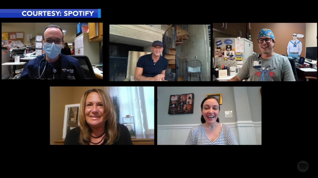 Tim McGraw crashes Virtua nurses' Zoom meeting to say thank you