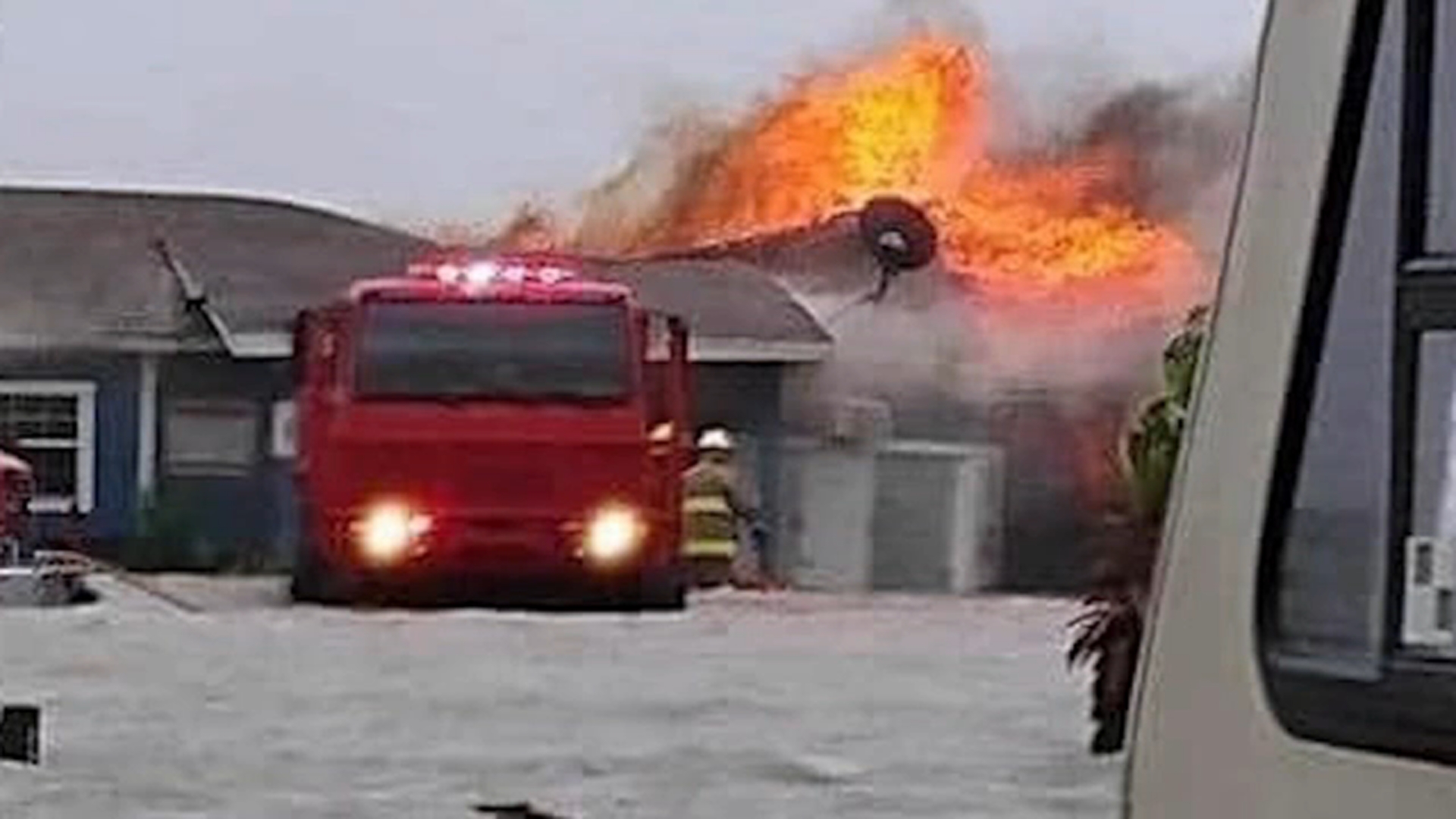 Storm surge causes fire at marina in Matagorda, owner says