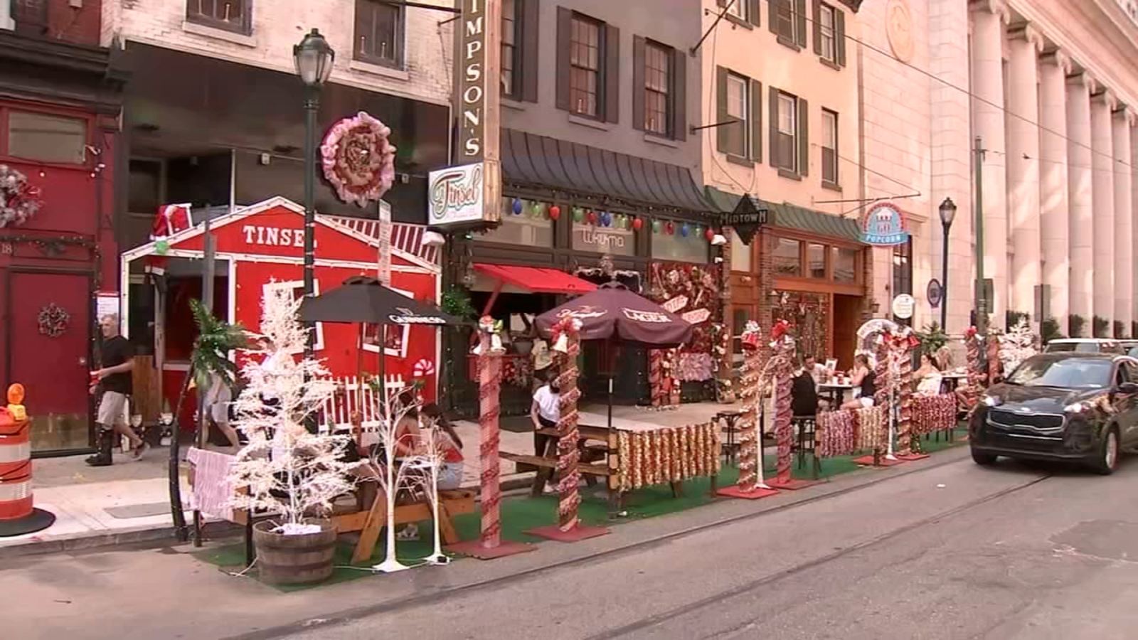 'Christmas in July' Philadelphia's popup bar Tinsel helping customers