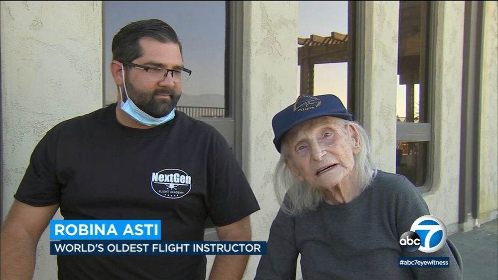 At age 99, IE woman becomes world's oldest active pilot and flight instructor