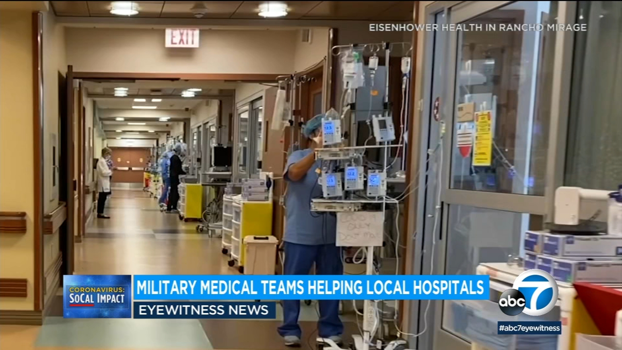 Military medical teams arrive to help 2 LA hospitals