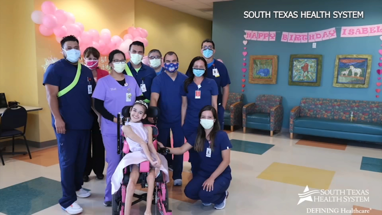 Texas Edinburg Children's Hospital throws quince for teen who underwent