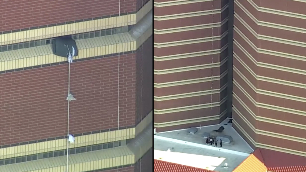 Inmates use bedsheets to escape from 12th floor of Oklahoma jail