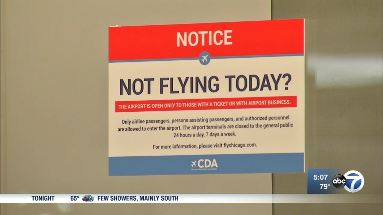Chicago airports' terminal access now limited to ticketed travelers, employees