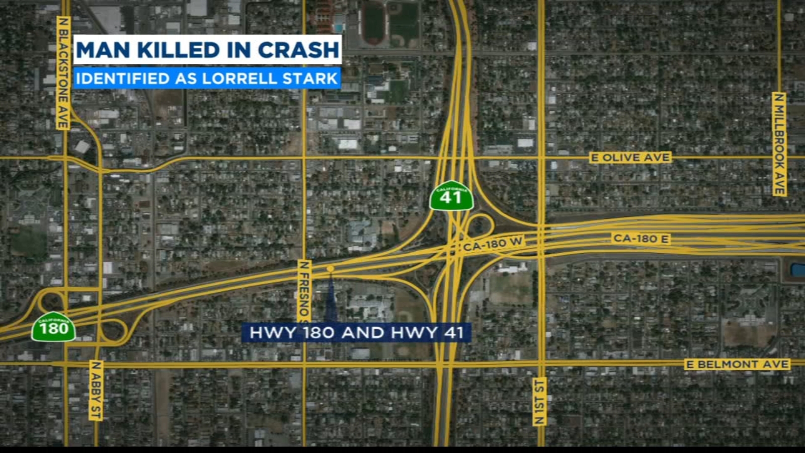 59-year-old man dies after crashing car in central Fresno - ABC30 Fresno