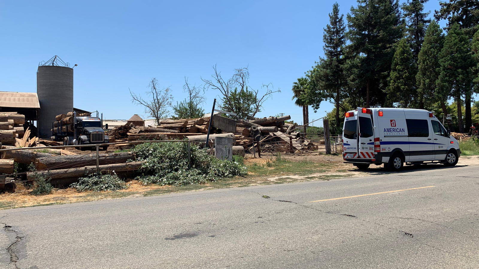 62-year-old man dies after log falls on him while unloading lumber