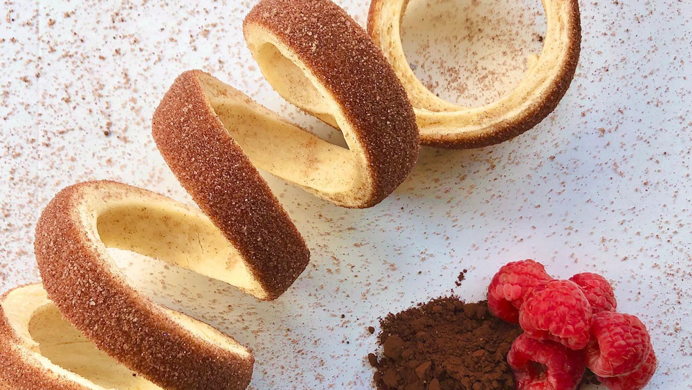 Hungarian chimney cakes are a sweet and savory must