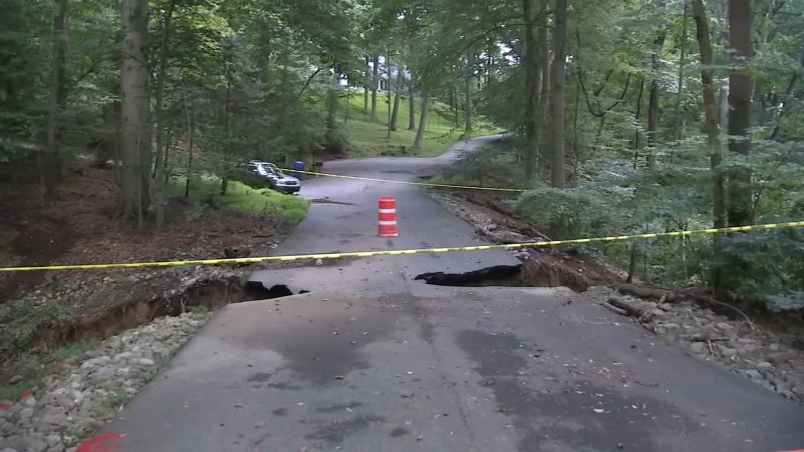 Storm Causes Bridge Collapse Leading Into Chadds Ford Neighborhood