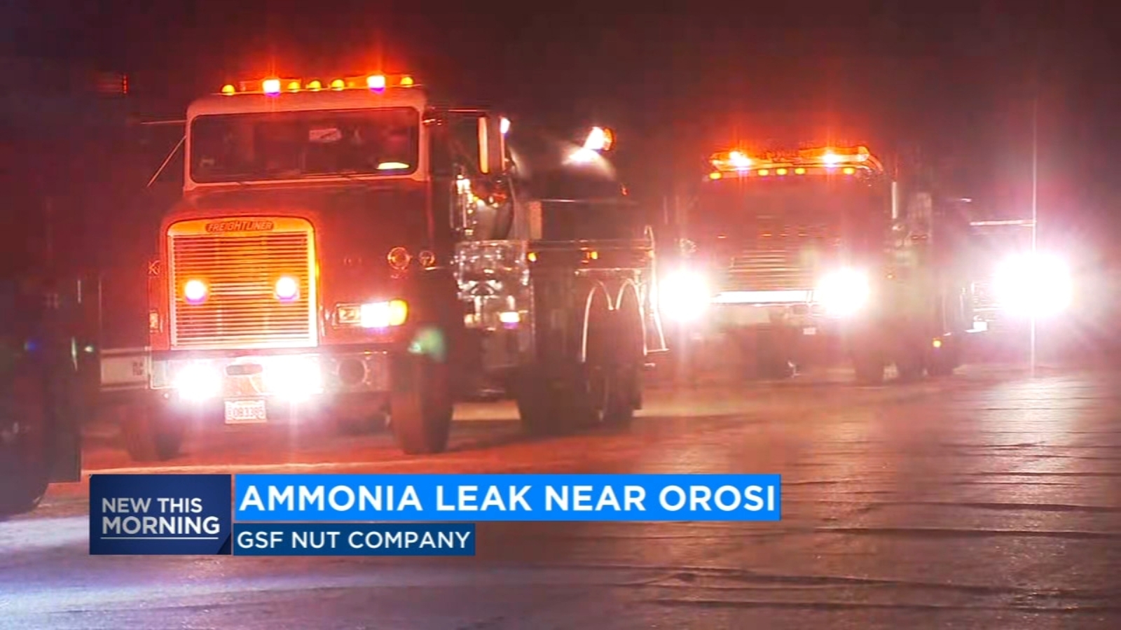 Firefighters working to contain ammonia leak at GSF Nut Company in