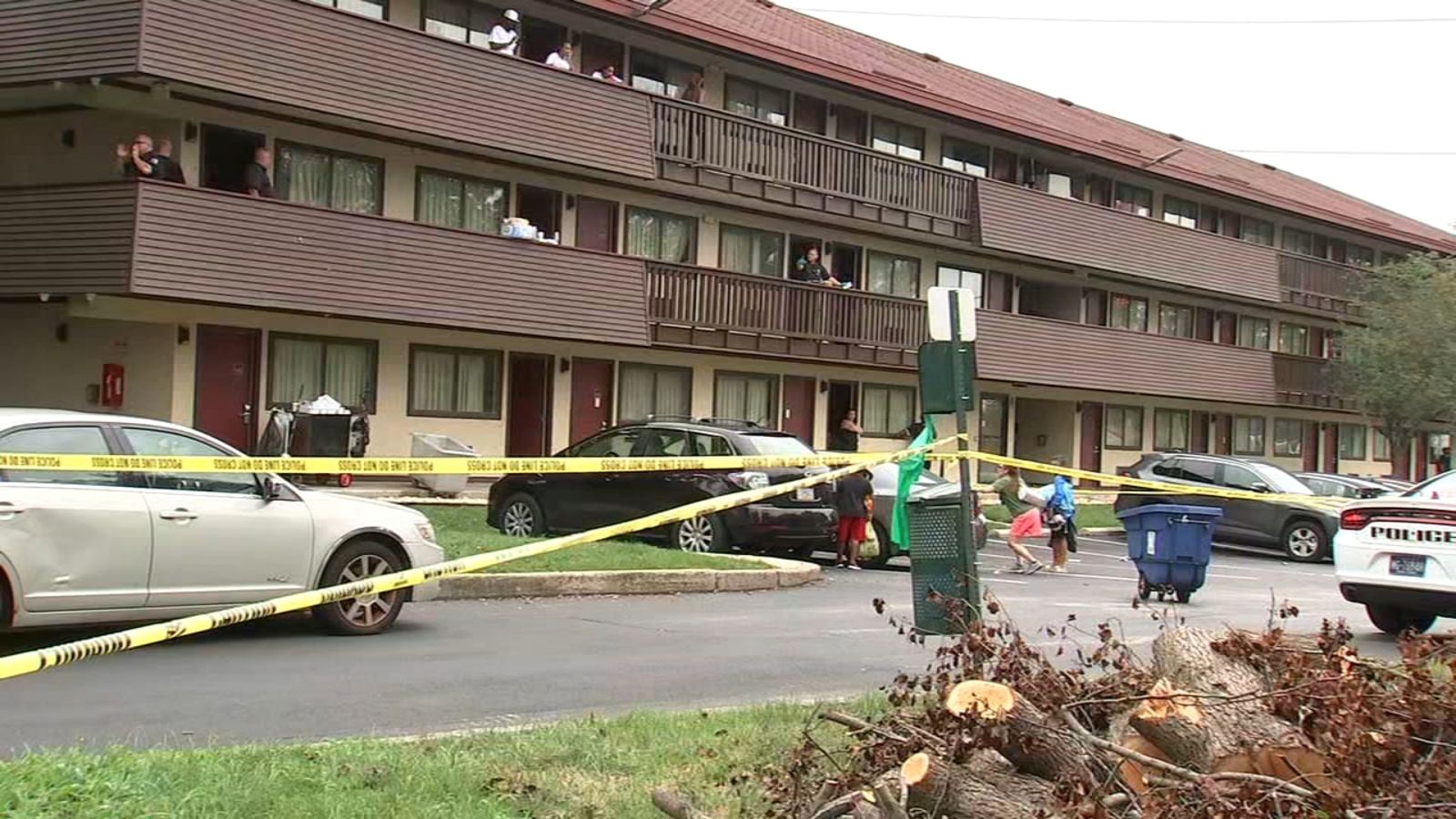 Police investigating a shooting at Red Roof Inn in Tinicum Township