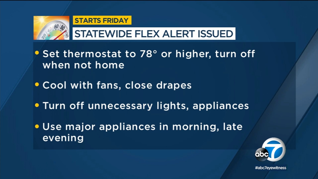 California Flex Alert issued for voluntary energy conservation