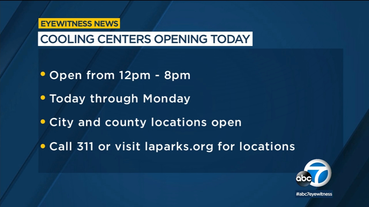 Cooling centers open across LA County amid heat wave