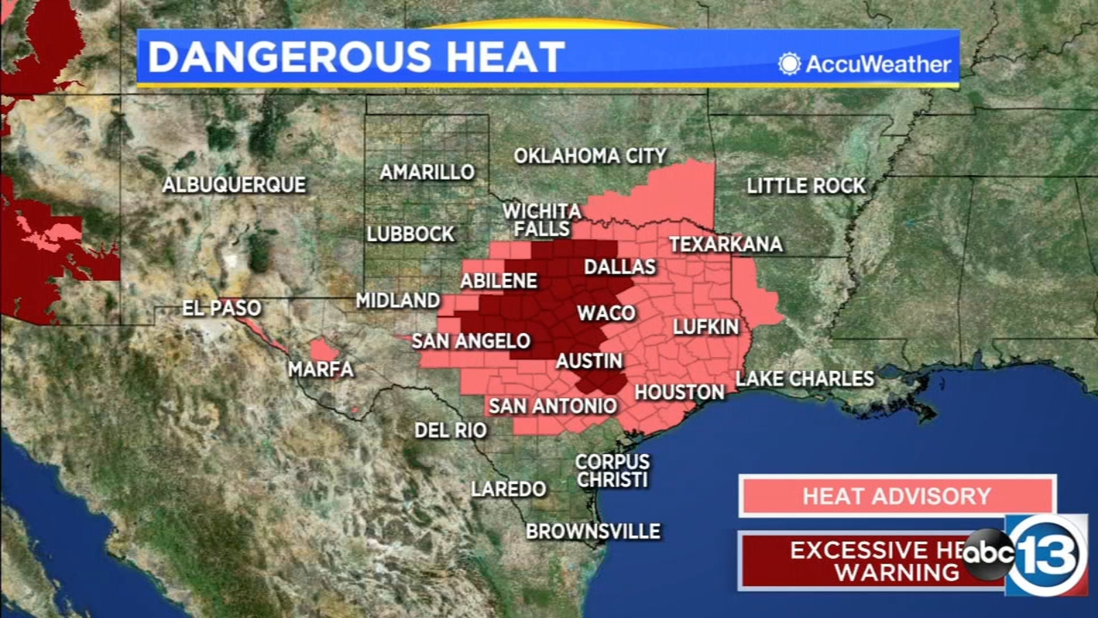Houston Weather Heat Advisory remains, feelslike temps around 110
