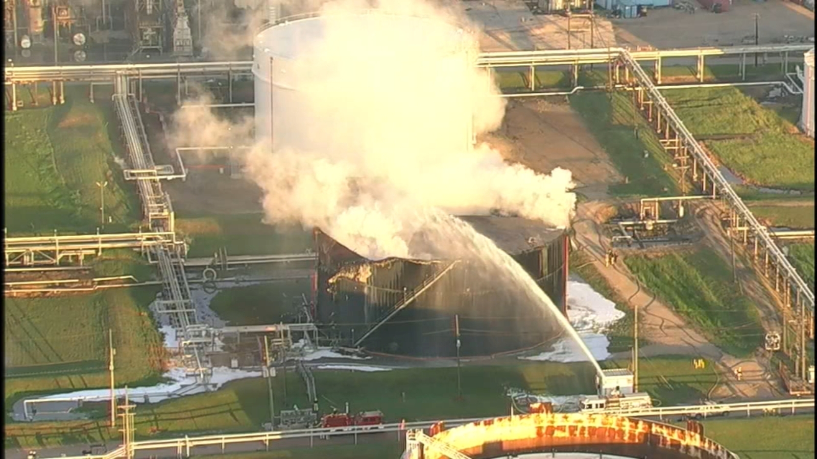 Smoke seen coming from Pasadena Refining Systems on Red Bluff after