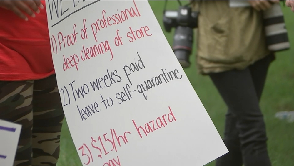 Fast food workers continue strike over restaurant's handling of COVID-19