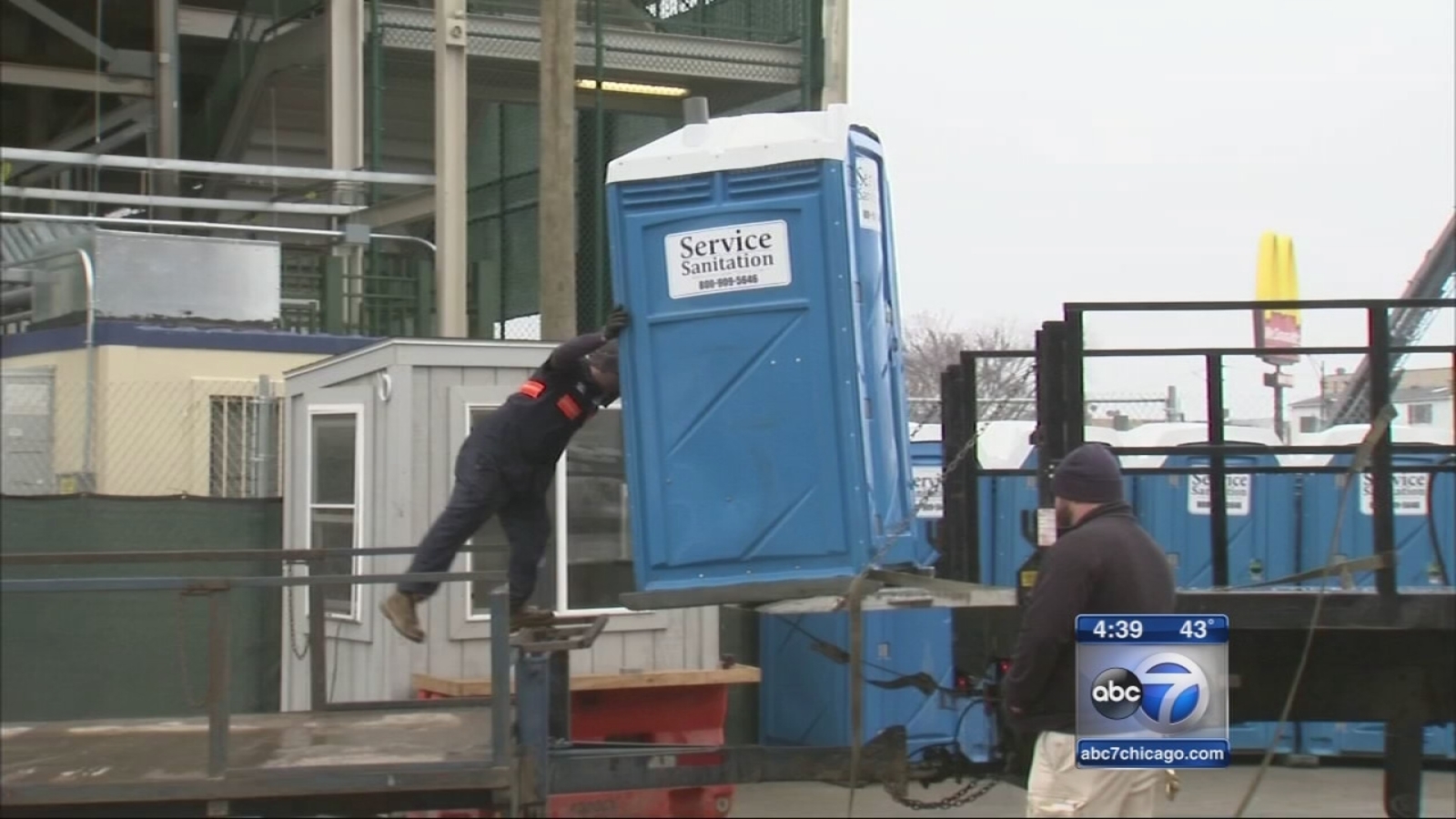 Cubs game canceled; portapotties ready at Wrigley Field ABC7 Chicago
