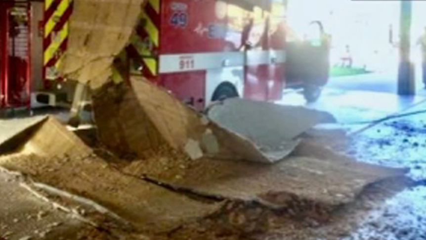 Houston Fire Station 49 ceiling collapses
