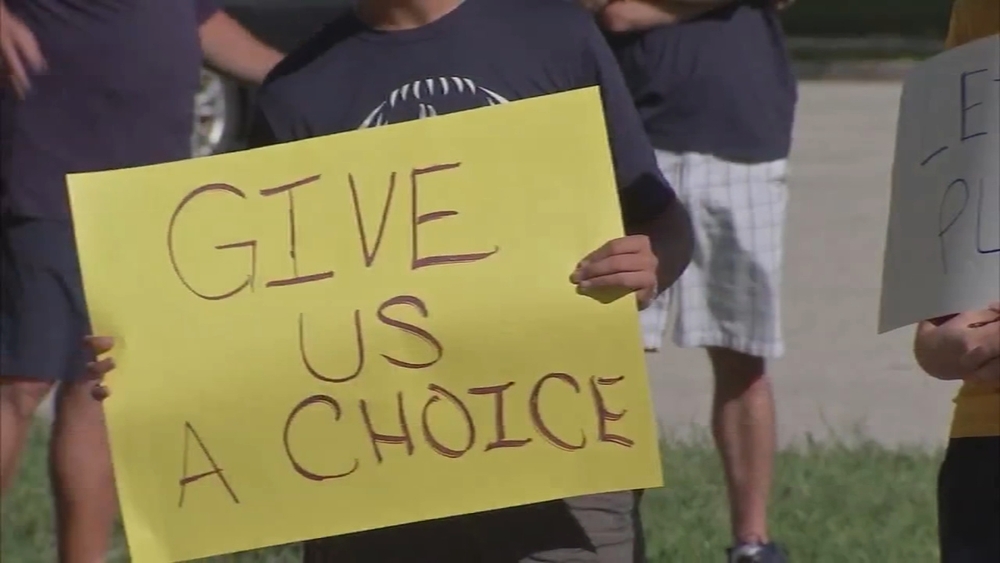 Plymouth Whitemarsh High School student rallying for fall sports football season