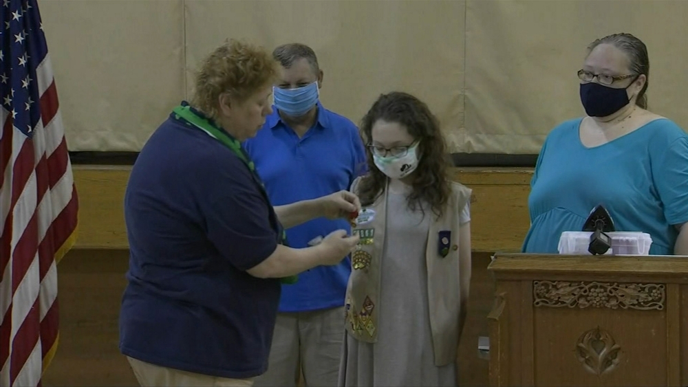 Girl Scout, 13, honored for helping save neighbor's life