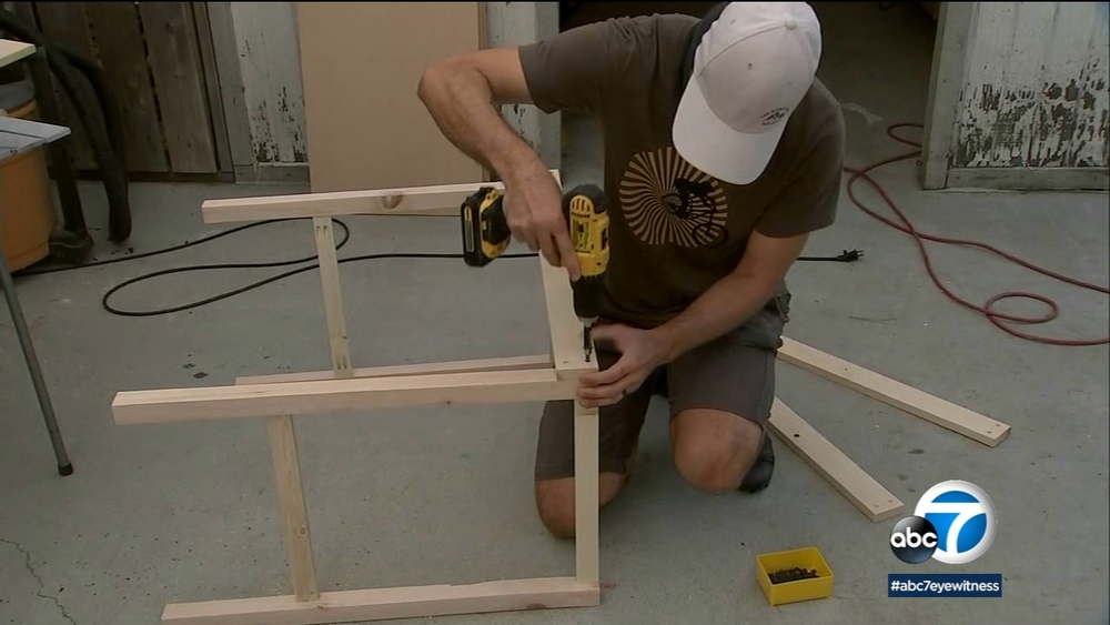 Chino man donates handmade desks to help homebound students
