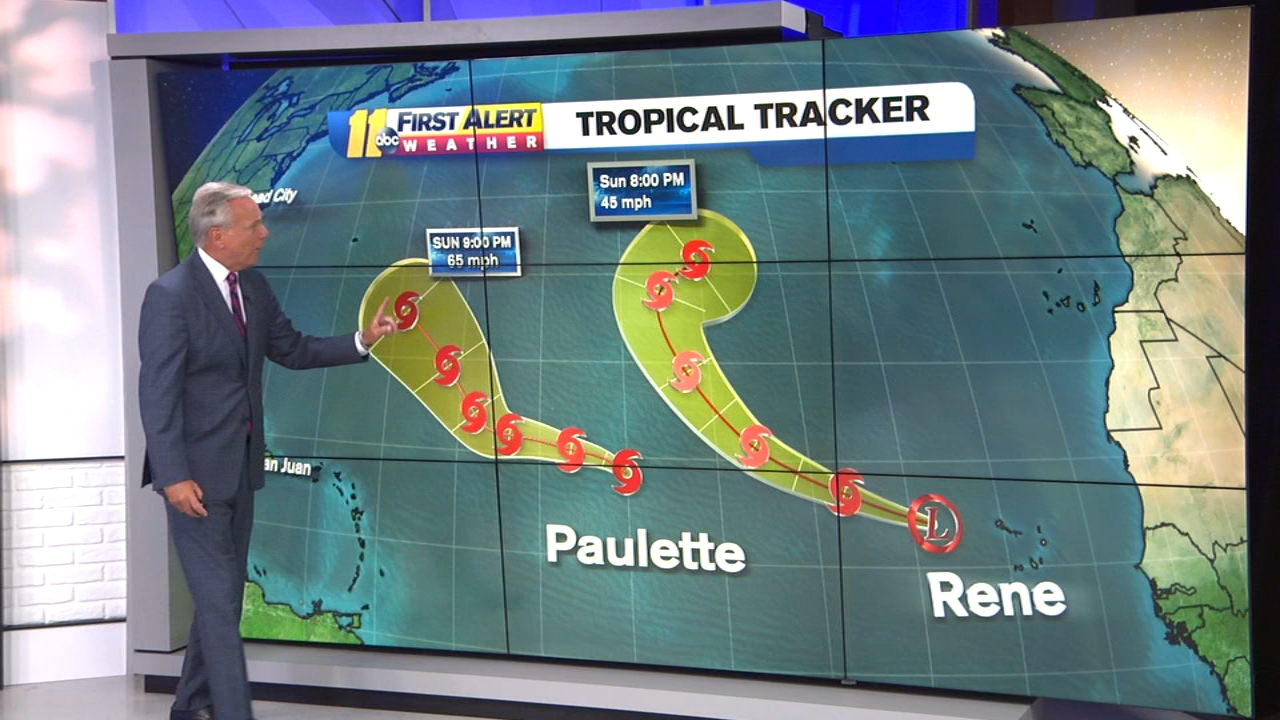 Tropical Storm Rene, Paulette to spend next 5 days at sea