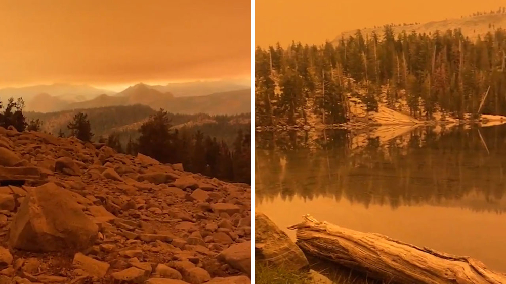 'Dead quiet,' orange haze in Yosemite as Creek Fire burns
