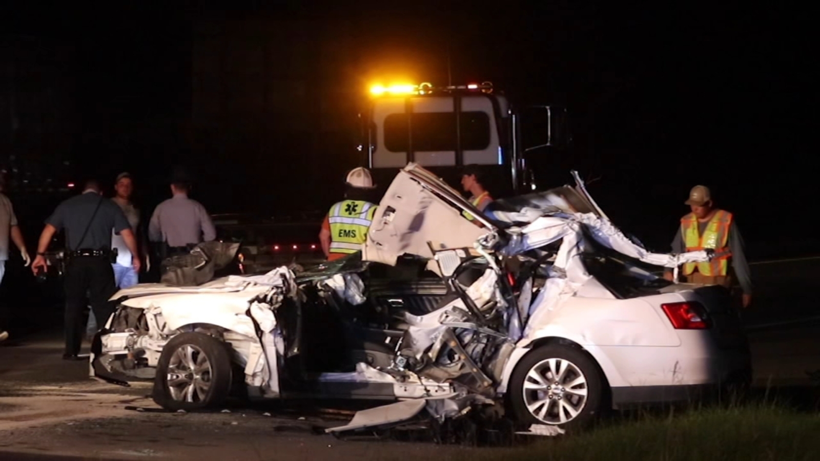 Driver rescued after crashing into semitruck on