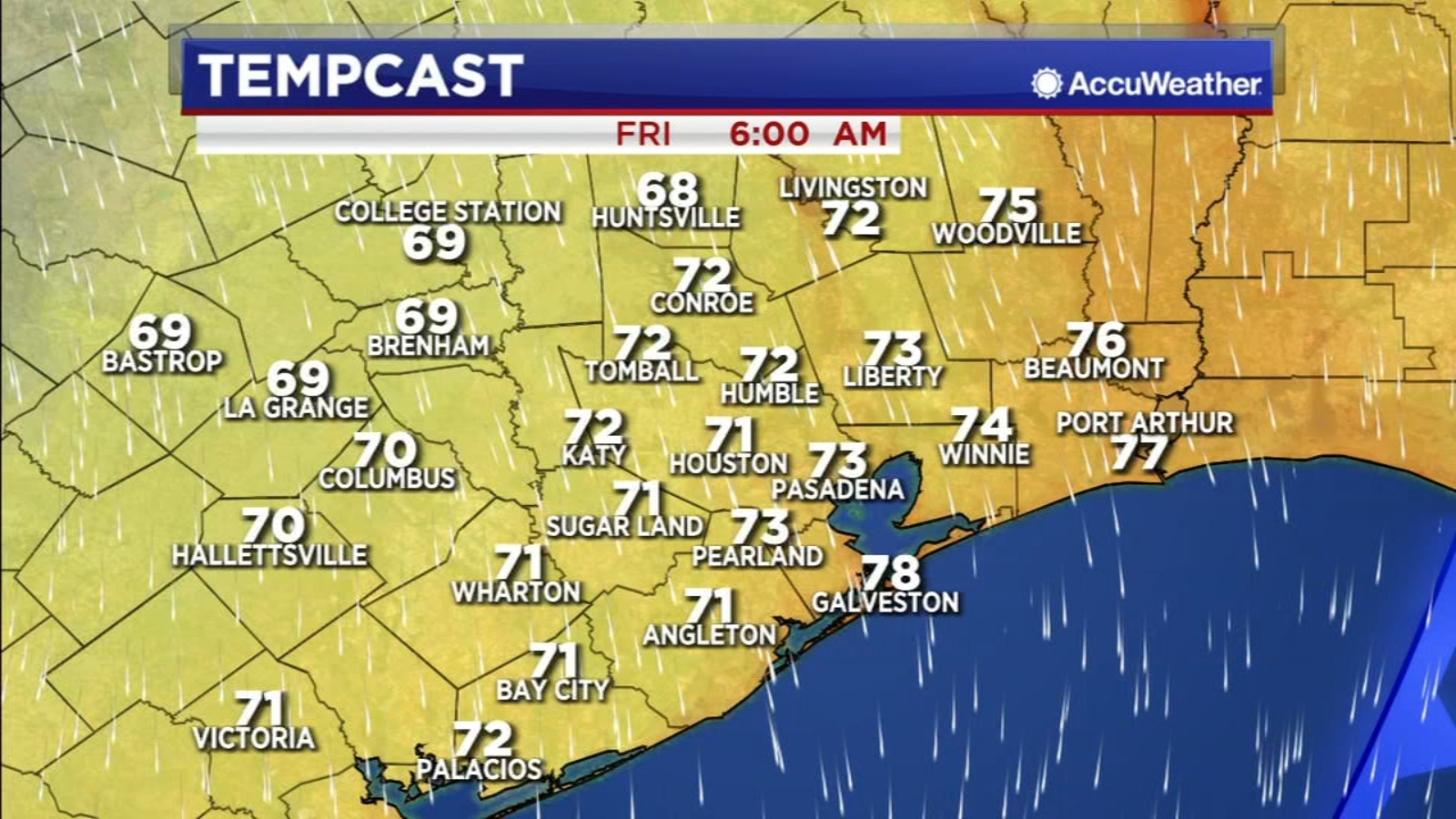 Houston weather forecast Here's where we expect the cool front to