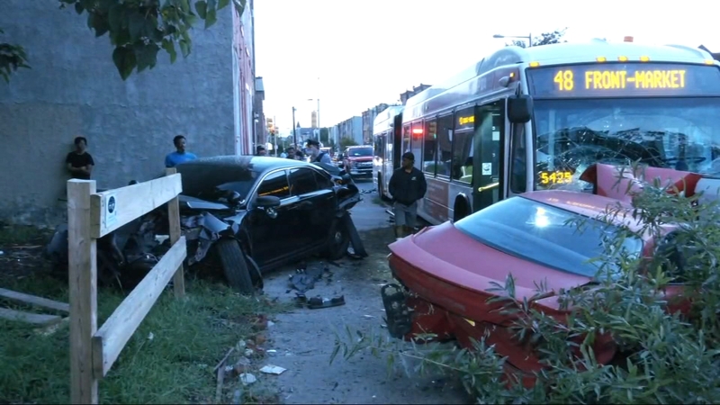 Strawberry Mansion Crash Involving Septa Bus Multiple Vehicles Injures 6 6abc Philadelphia